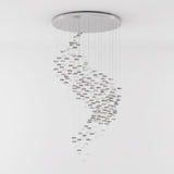 Tidal Art Glass Chandelier – Ambient Illumination in Luxury Interior Setting View 25