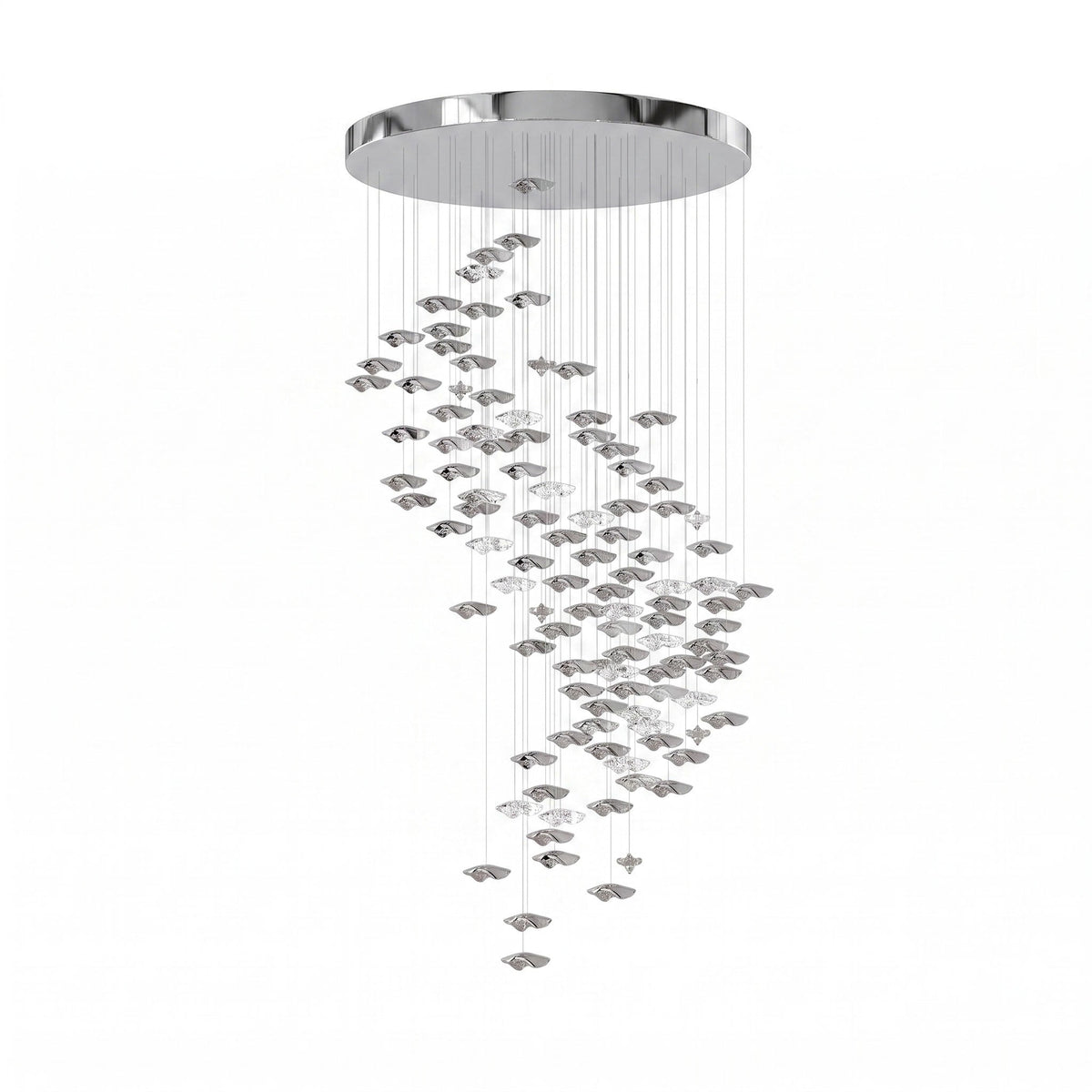 Tidal Art Glass Chandelier – Ambient Illumination in Luxury Interior Setting View 23
