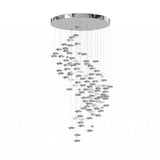Tidal Art Glass Chandelier – Ambient Illumination in Luxury Interior Setting View 23