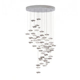Tidal Art Glass Chandelier – Ambient Illumination in Luxury Interior Setting View 21