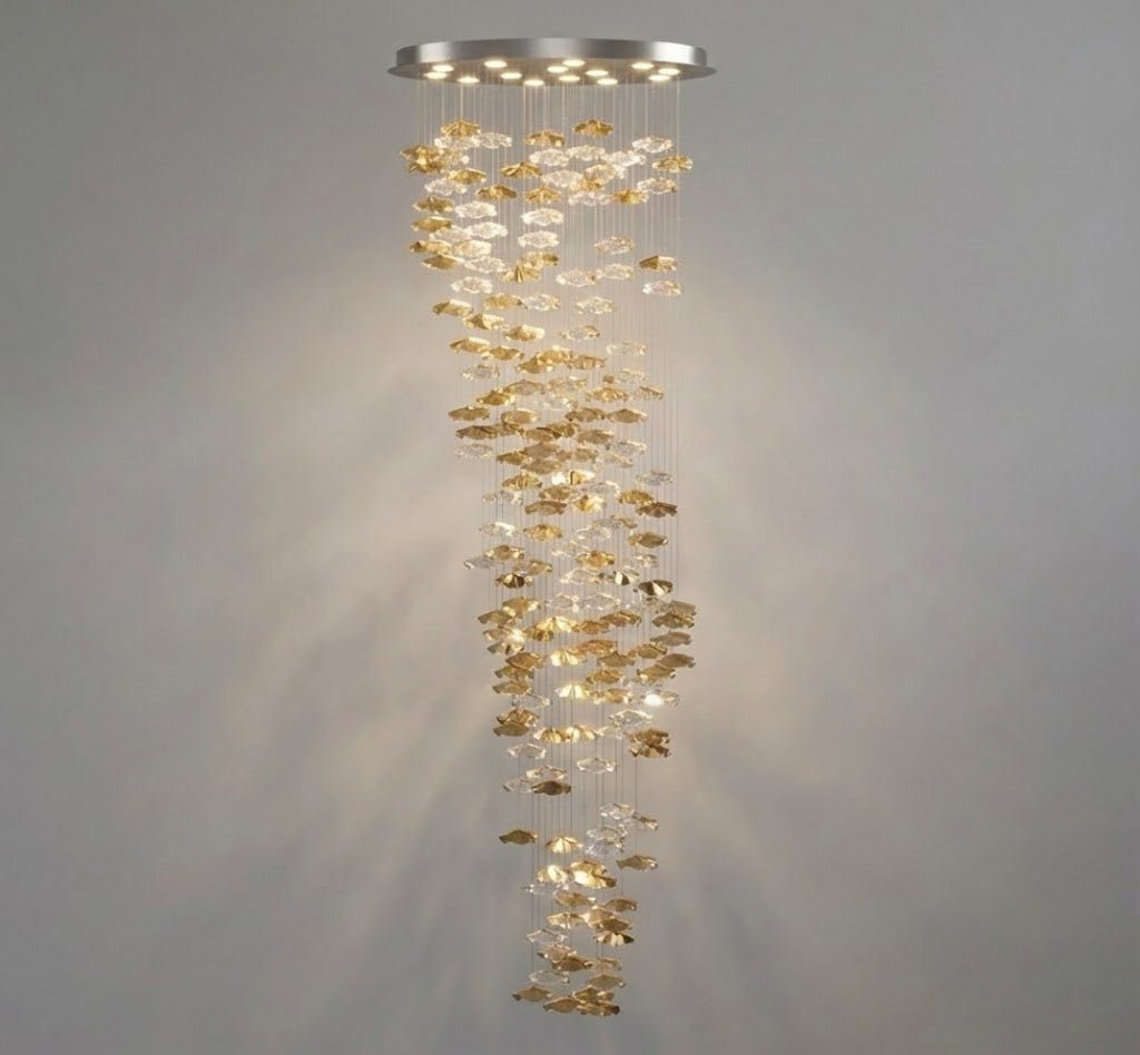 Tidal Stair Chandelier – Ambient Illumination in Luxury Interior Setting View 20