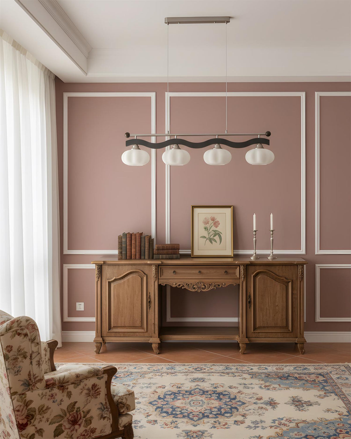 Tideon Curated Mouth-Blown Frosted Glass Chandel – unlit natural material contrast