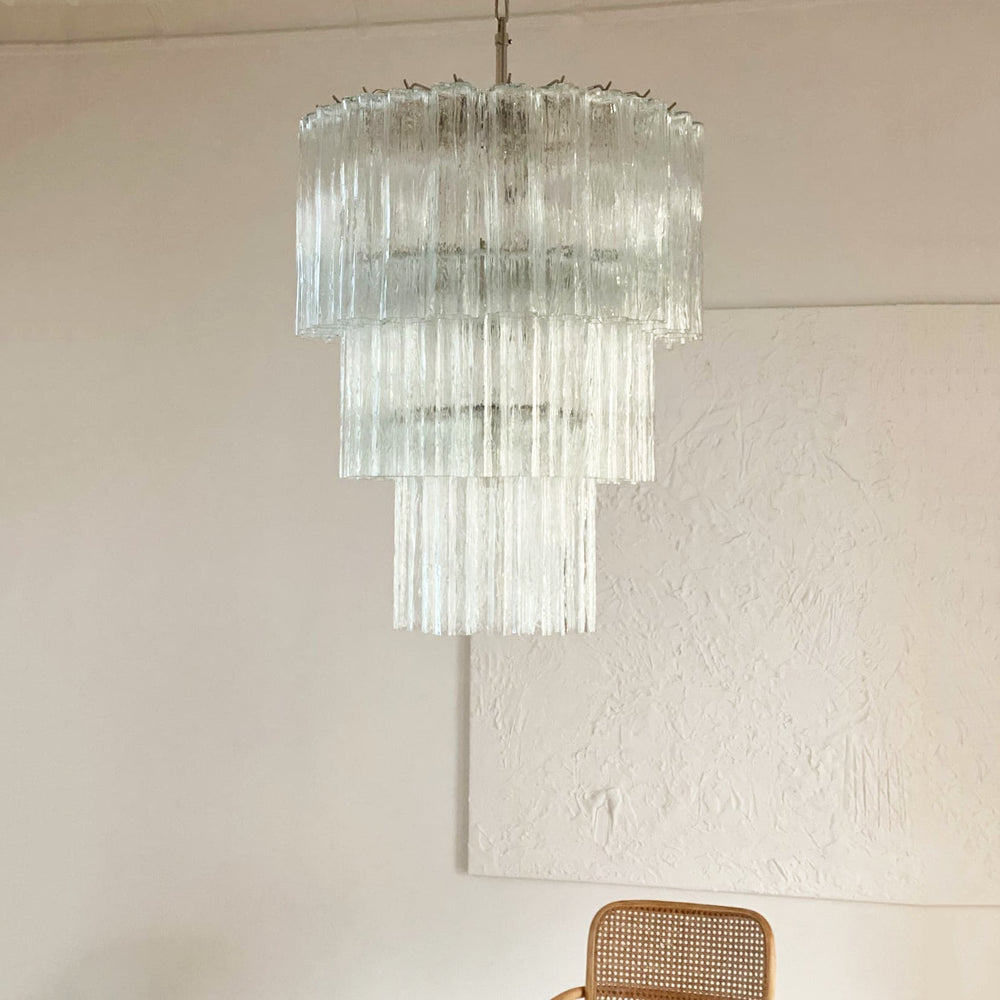 Tiered Tube Glass Curated Mouth-Blown Frosted Gl