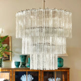 Tiered Tube Glass Curated Mouth-Blown Frosted Gl – dimensional scale reference