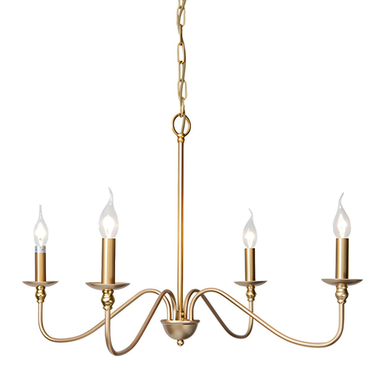 Timeless Gold Candle Curated Mouth-Blown Frosted – illuminated warm ambiance setting #1
