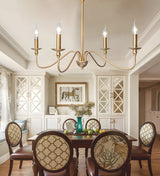 Timeless Gold Candle Curated Mouth-Blown Frosted – full fixture elevation view