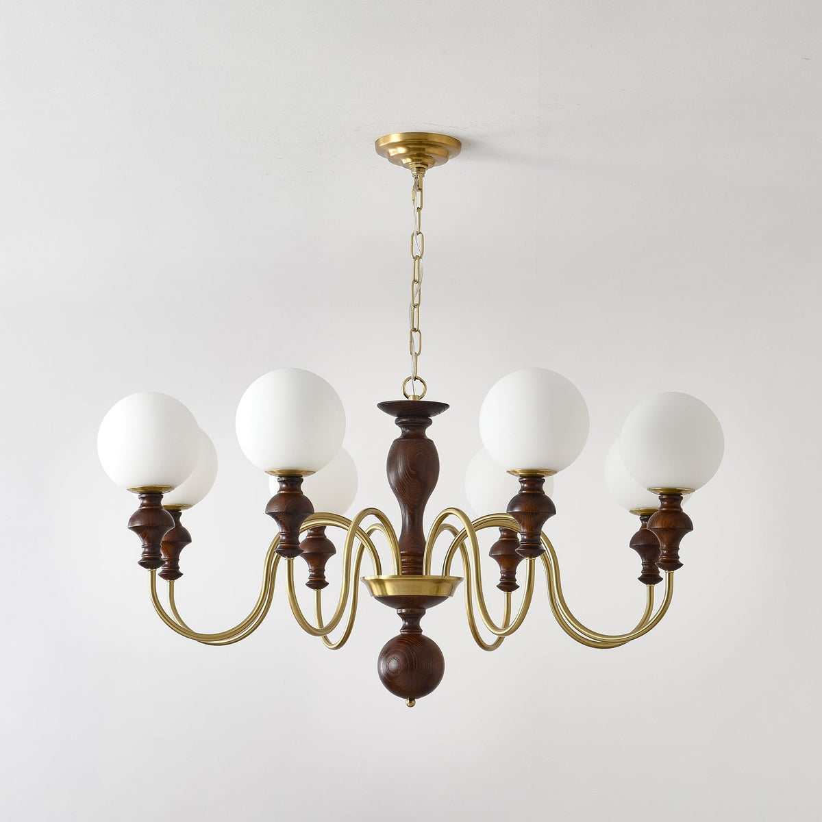 Modern Globe Chandelier – Ambient Illumination in Luxury Interior Setting View 9