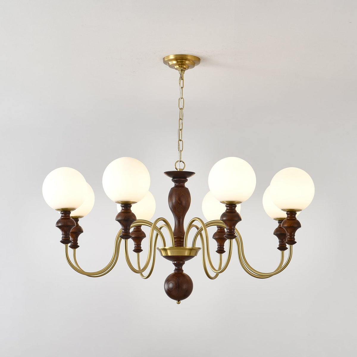 Modern Globe Chandelier – Handcrafted Material Texture and Detail View