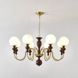 Modern Globe Chandelier – Handcrafted Material Texture and Detail View