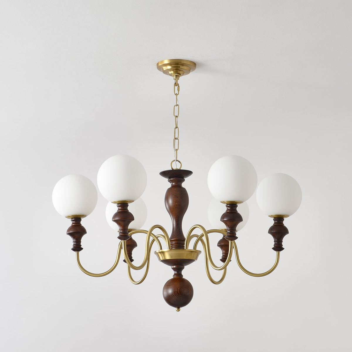 Modern Globe Chandelier – Ambient Illumination in Luxury Interior Setting View 11