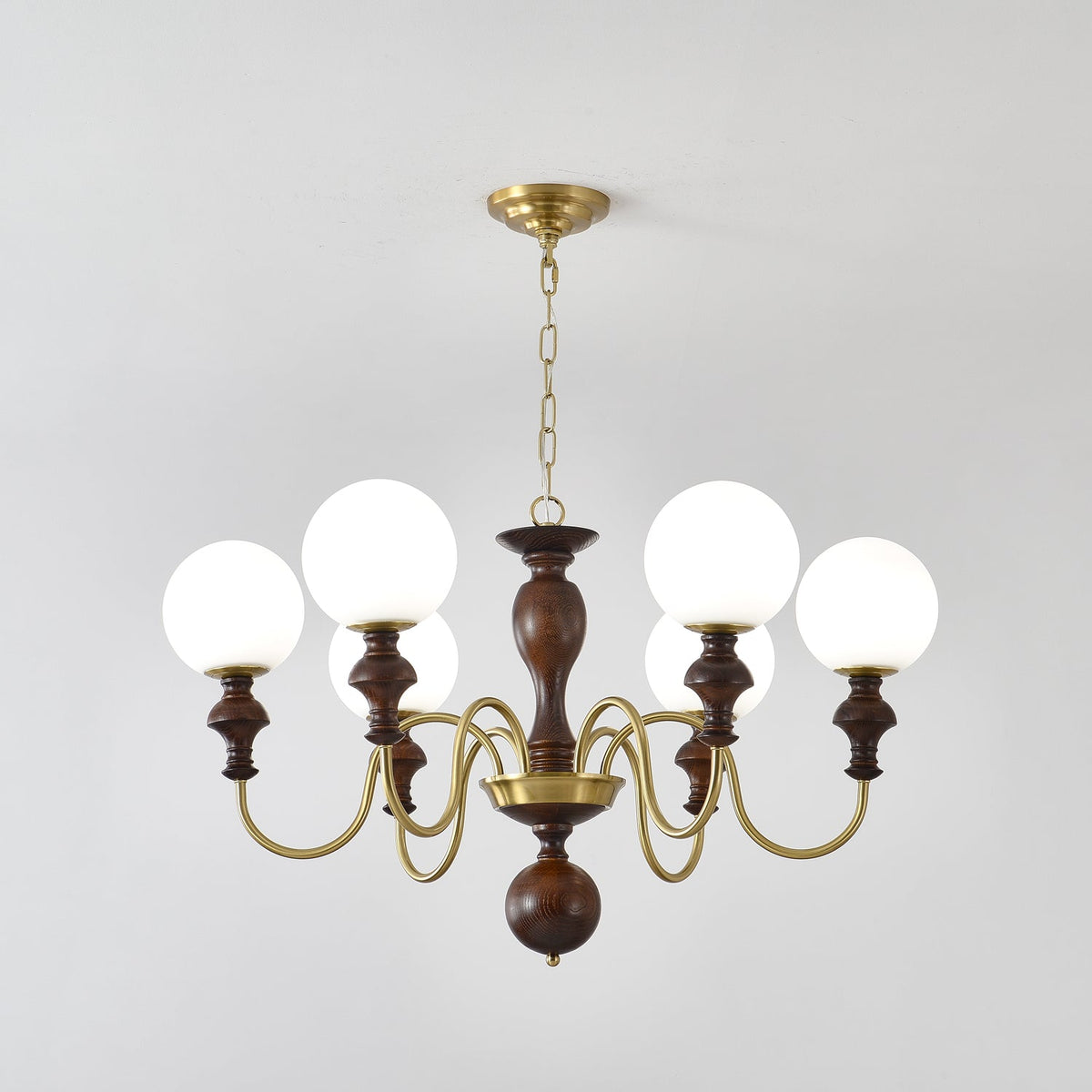 Modern Globe Chandelier – Ambient Illumination in Luxury Interior Setting View 12