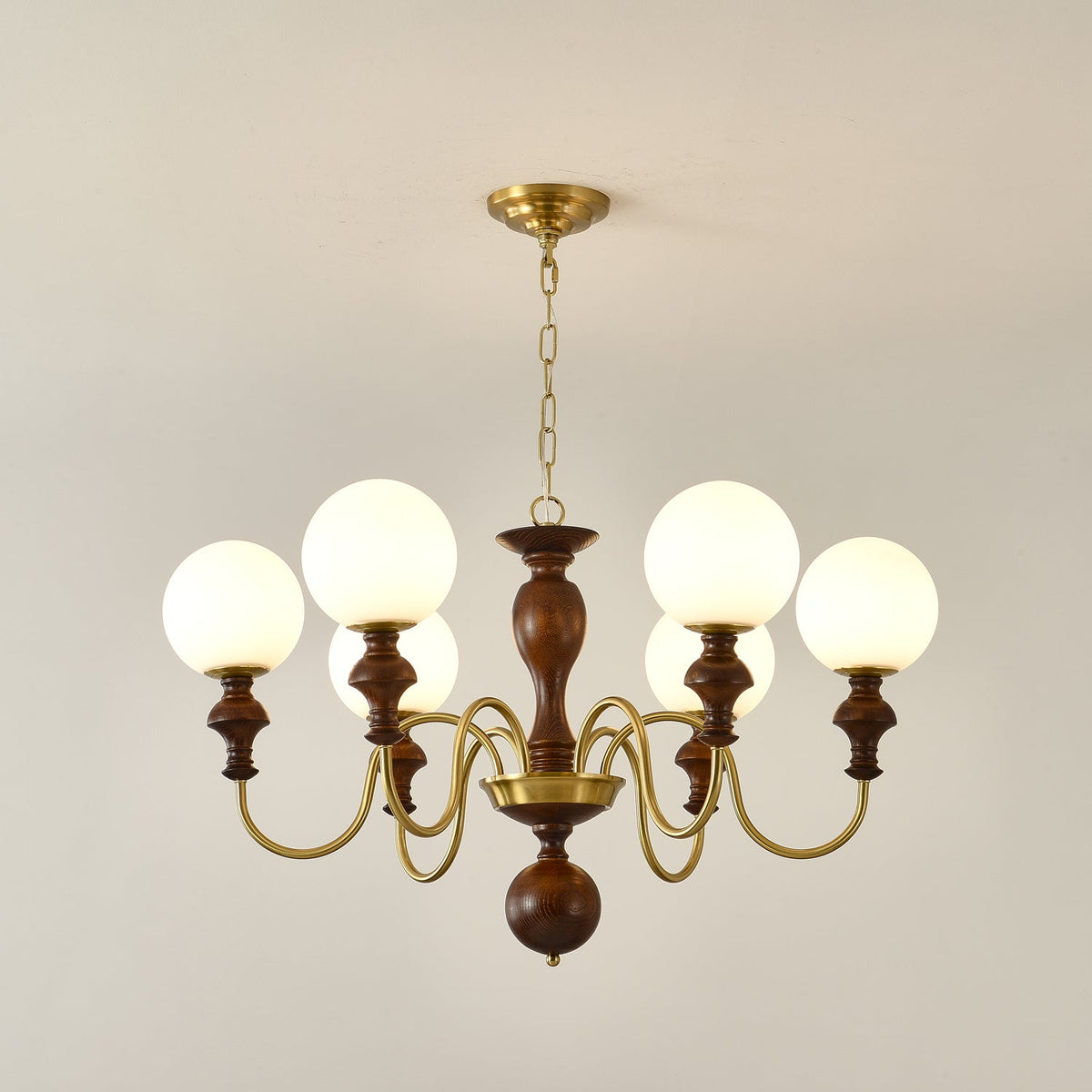 Modern Globe Chandelier – Ambient Illumination in Luxury Interior Setting View 13