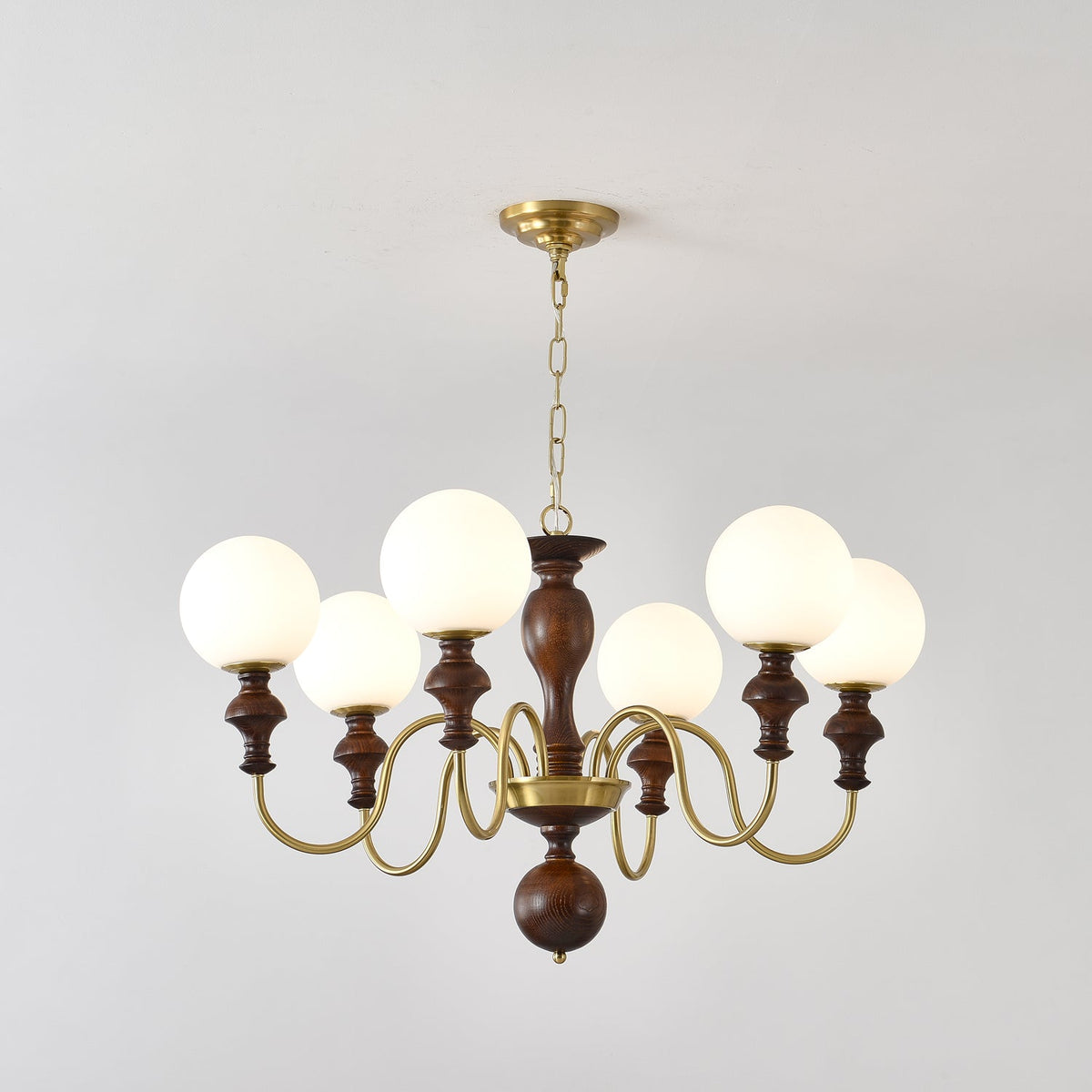 Modern Globe Chandelier – Ambient Illumination in Luxury Interior Setting View 14