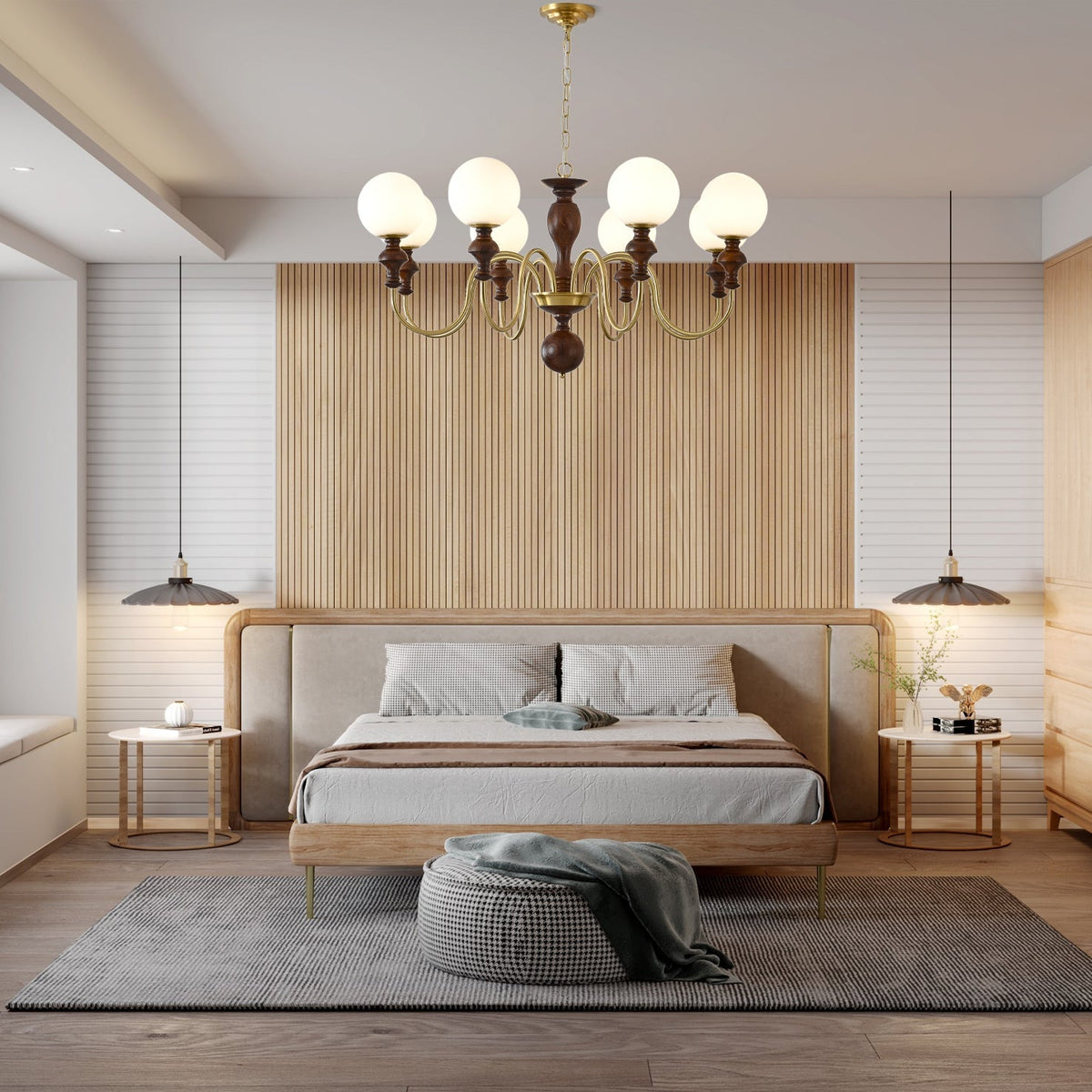 Modern Globe Chandelier – Ambient Illumination in Luxury Interior Setting View 6