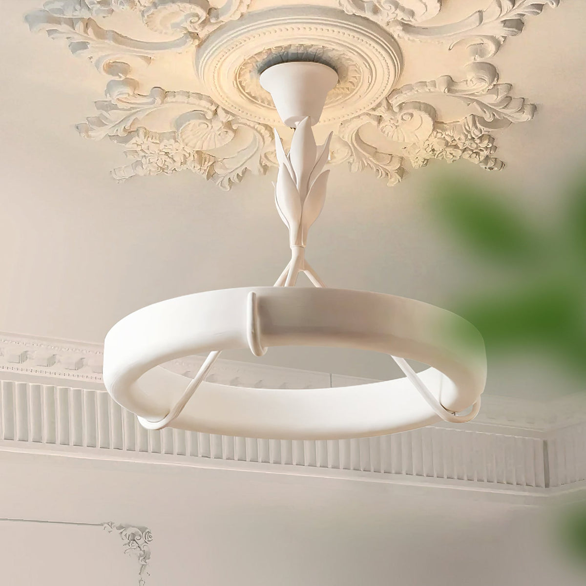 Tinsley Plaster Chandelier – Ambient Illumination in Luxury Interior Setting View 4