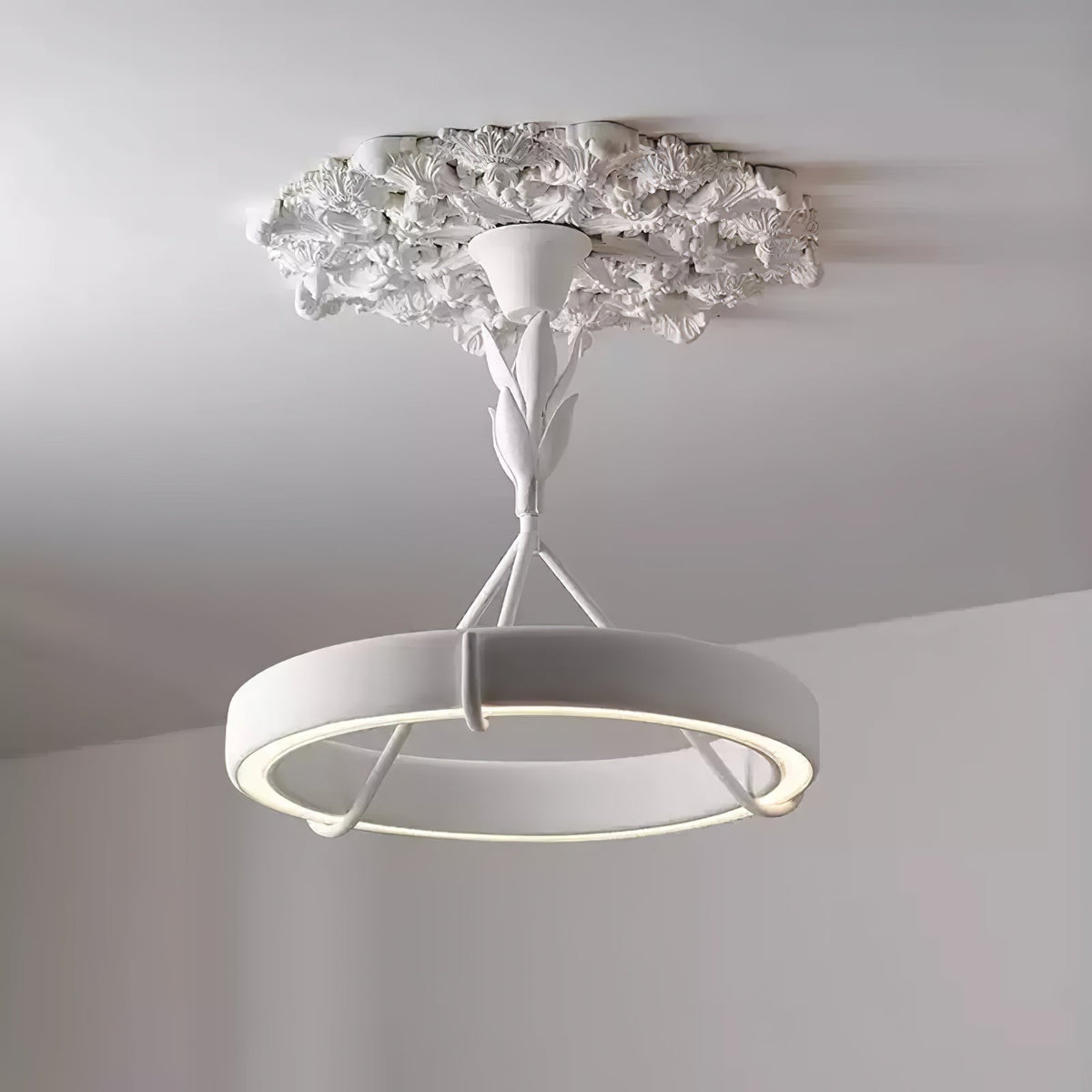 Tinsley Plaster Chandelier – Ambient Illumination in Luxury Interior Setting View 13