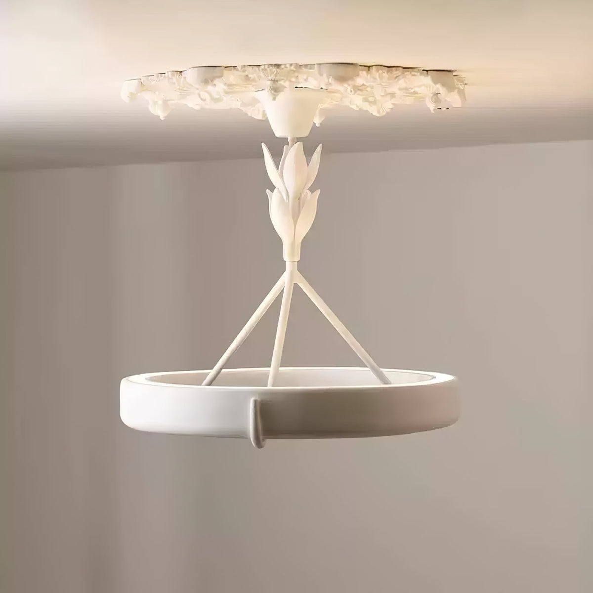 Tinsley Plaster Chandelier – Ambient Illumination in Luxury Interior Setting View 14