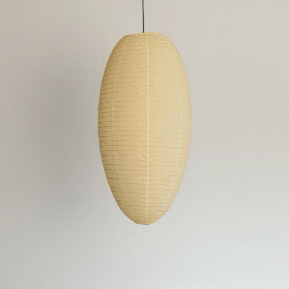 Tomoe Paper Curated Washi Paper Pendant Light – Dia 38cm x H 80cm  ∅ 14.9 x H 31.5 finish configuration #1 #2