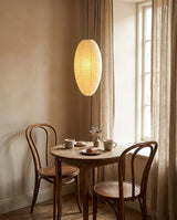 Tomoe Paper Curated Washi Paper Pendant Light – unlit natural material contrast