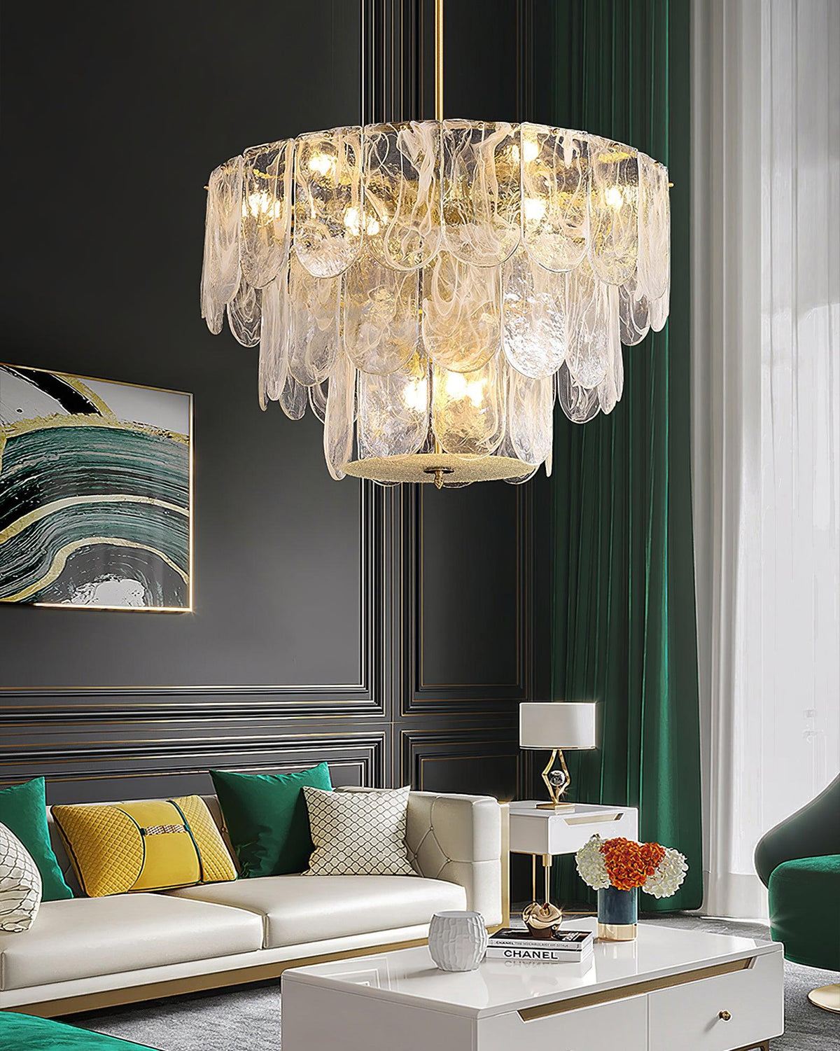 Traditional Classic Metal Chandelier – Ambient Illumination in Luxury Interior Setting View 8