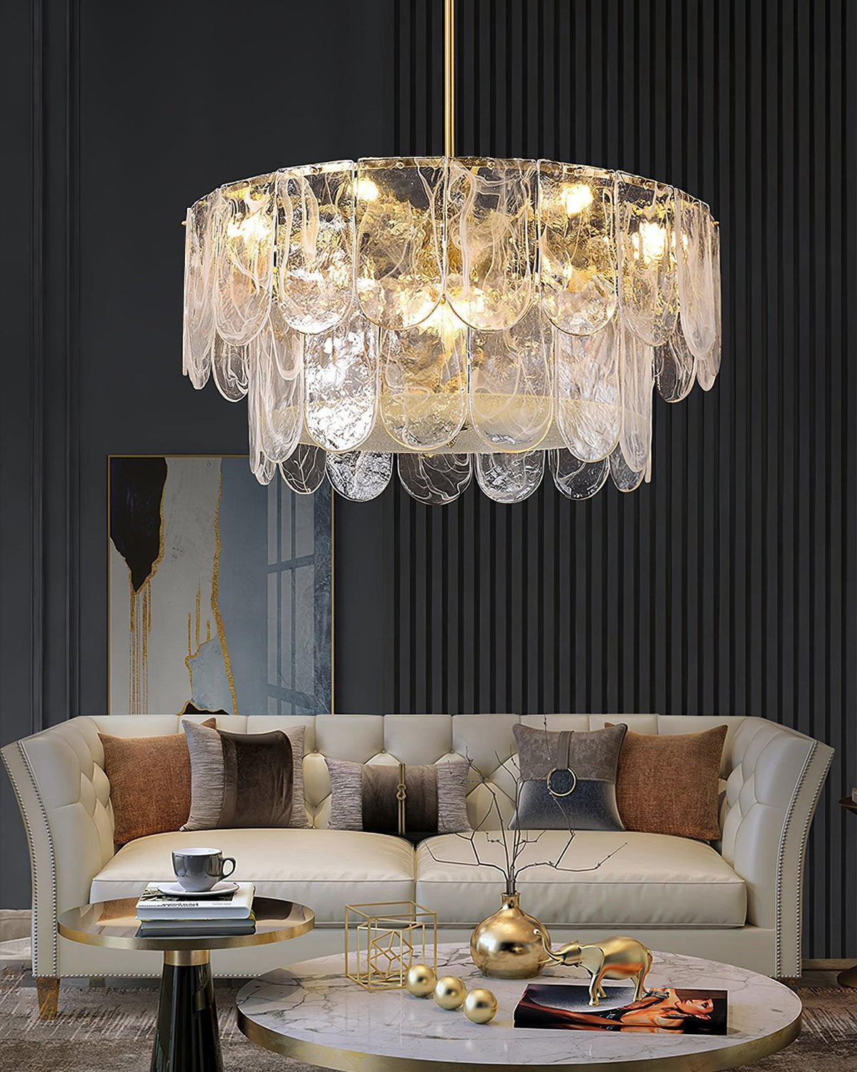 Traditional Classic Metal Chandelier – Ambient Illumination in Luxury Interior Setting View 9