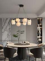 Trinidad Alabaster Curated Alabaster Chandelier – side angled contour profile