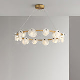 Alabaster craftsmanship detail on Trinidad Alabaster Curated Alabaster Chandelier