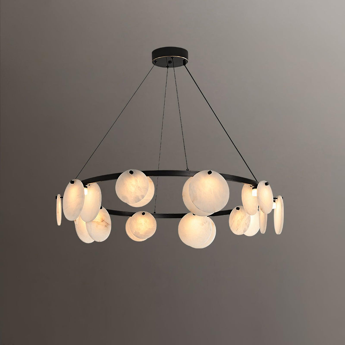 Trinidad Alabaster Curated Alabaster Chandelier – handcrafted surface texture #1