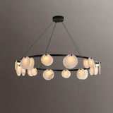 Trinidad Alabaster Curated Alabaster Chandelier – unlit natural material contrast #1