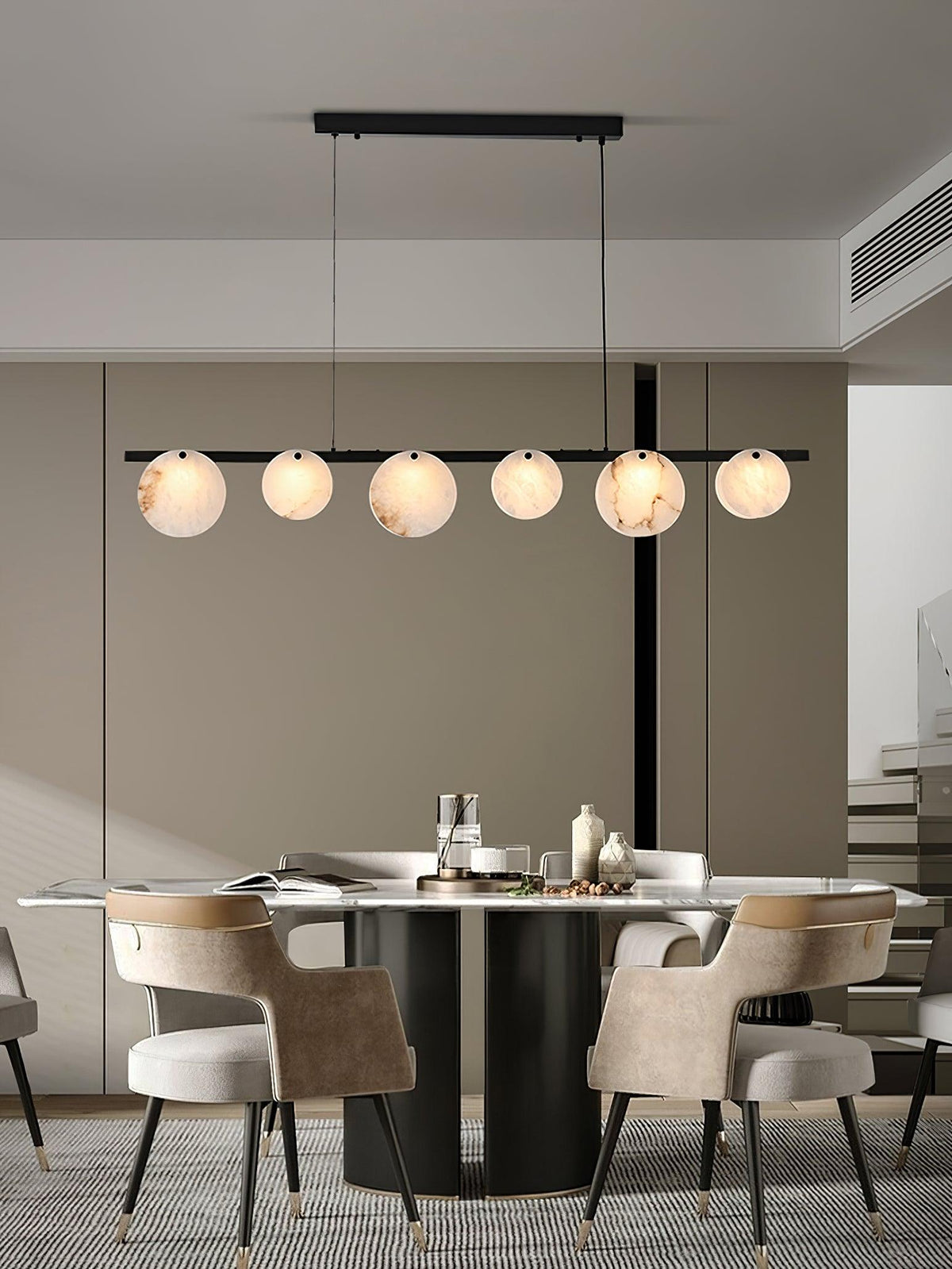 Trinidad Dining Room Alabaster Curated Alabaster – spatial dining room perspective