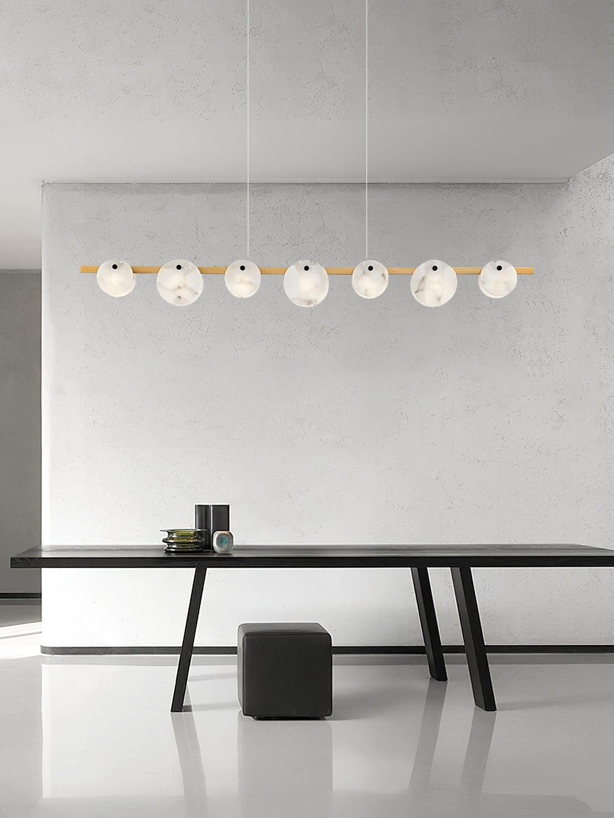 Trinidad Dining Room Alabaster Curated Alabaster – illuminated warm ambiance setting