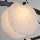 Spanish Alabaster Chandelier View 14 | Natural Spanish Alabaster Trinidad Disc Chandelier | Modern Luxury Lighting | JINSHE | JINSHE
