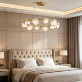 Spanish Alabaster Chandelier View 2 | Natural Spanish Alabaster Trinidad Disc Chandelier | Modern Luxury Lighting | JINSHE | JINSHE