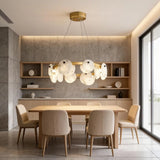 Spanish Alabaster Chandelier View 8 | Natural Spanish Alabaster Trinidad Disc Chandelier | Modern Luxury Lighting | JINSHE | JINSHE