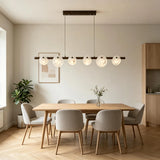 Spanish Alabaster Chandelier View 13 | Natural Spanish Alabaster Trinidad Linear Disc Chandelier | Modern Luxury Lighting | JINSHE | JINSHE