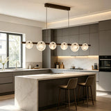 Spanish Alabaster Chandelier View 14 | Natural Spanish Alabaster Trinidad Linear Disc Chandelier | Modern Luxury Lighting | JINSHE | JINSHE