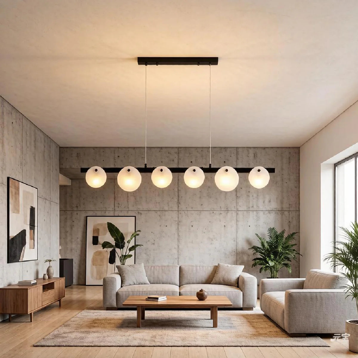 Spanish Alabaster Chandelier View 11 | Natural Spanish Alabaster Trinidad Linear Disc Chandelier | Modern Luxury Lighting | JINSHE | JINSHE
