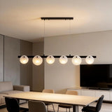 Spanish Alabaster Chandelier View 15 | Natural Spanish Alabaster Trinidad Linear Disc Chandelier | Modern Luxury Lighting | JINSHE | JINSHE