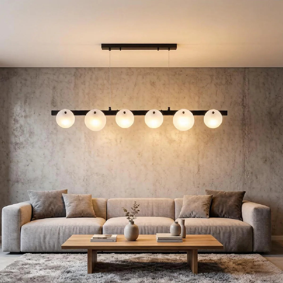 Spanish Alabaster Chandelier View 16 | Natural Spanish Alabaster Trinidad Linear Disc Chandelier | Modern Luxury Lighting | JINSHE | JINSHE