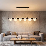 Spanish Alabaster Chandelier View 16 | Natural Spanish Alabaster Trinidad Linear Disc Chandelier | Modern Luxury Lighting | JINSHE | JINSHE
