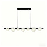 Spanish Alabaster Chandelier View 20 | Natural Spanish Alabaster Trinidad Linear Disc Chandelier | Modern Luxury Lighting | JINSHE | JINSHE