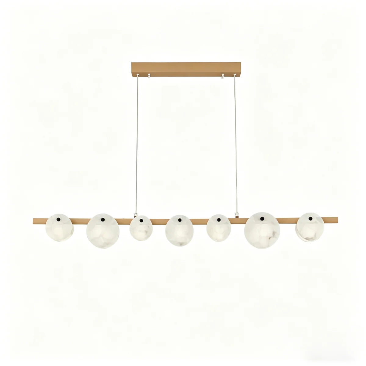 Spanish Alabaster Chandelier View 24 | Natural Spanish Alabaster Trinidad Linear Disc Chandelier | Modern Luxury Lighting | JINSHE | JINSHE