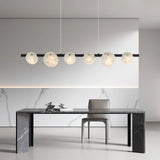 Spanish Alabaster Chandelier View 10 | Natural Spanish Alabaster Trinidad Linear Disc Chandelier | Modern Luxury Lighting | JINSHE | JINSHE
