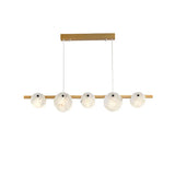 Spanish Alabaster Chandelier View 22 | Natural Spanish Alabaster Trinidad Linear Disc Chandelier | Modern Luxury Lighting | JINSHE | JINSHE