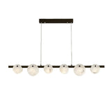 Spanish Alabaster Chandelier View 21 | Natural Spanish Alabaster Trinidad Linear Disc Chandelier | Modern Luxury Lighting | JINSHE | JINSHE