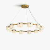 Spanish Alabaster Chandelier | Natural Spanish Alabaster Trinidad Rhombus Chandelier | Modern Luxury Lighting | JINSHE | JINSHE