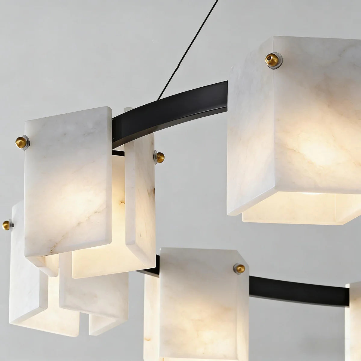 Spanish Alabaster Chandelier View 12 | Natural Spanish Alabaster Trinidad Rhombus Chandelier | Modern Luxury Lighting | JINSHE | JINSHE