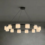 Spanish Alabaster Chandelier View 21 | Natural Spanish Alabaster Trinidad Rhombus Chandelier | Modern Luxury Lighting | JINSHE | JINSHE