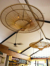 Troy Lighting Costa Mesa Curated Woven Rattan Ch – macro detail view