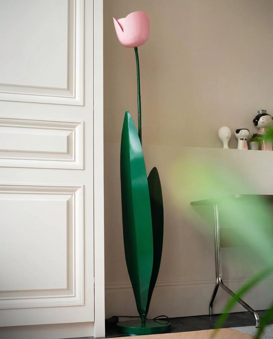 Tularia Tulip Floor Curated Iron & Glass Floor L